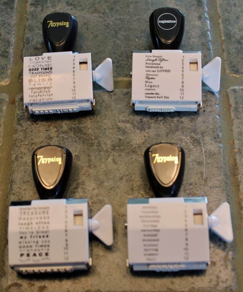 Date stamp style slogan stamps