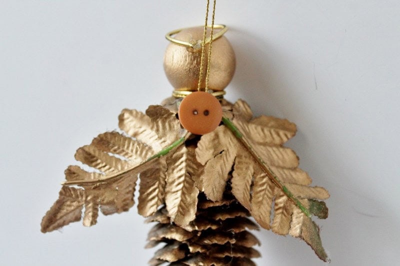 back of pine cone angel