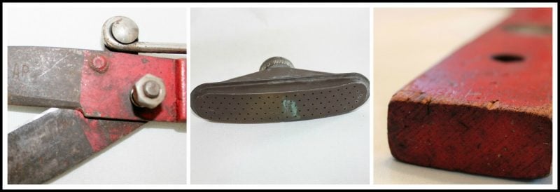 collage of three vintage tools