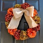 Faux Mum Fall Wreath