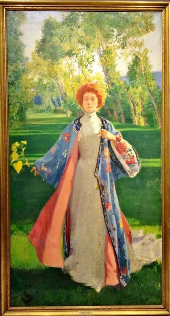 portrait of a beautiful red-haired lady