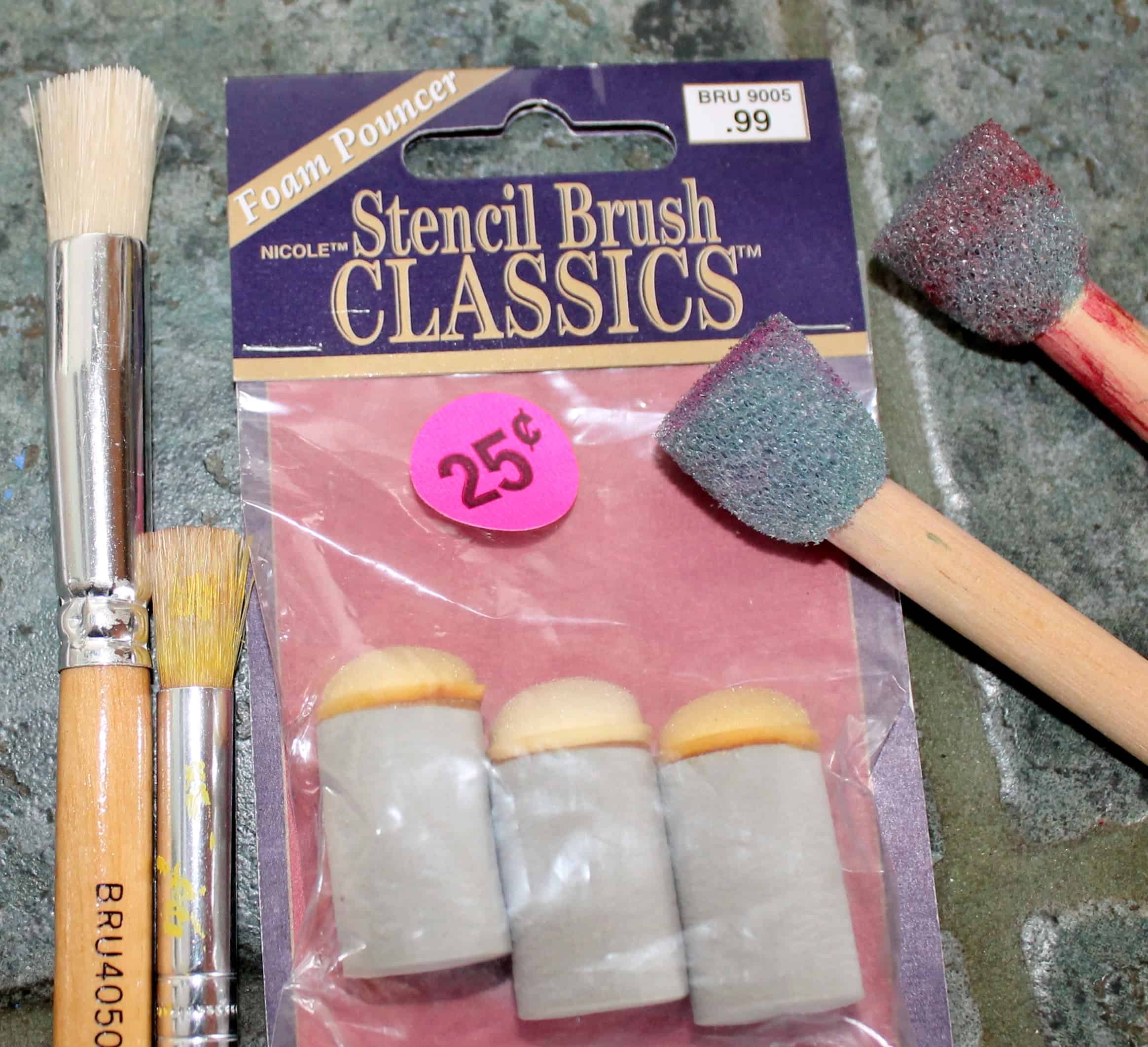 Stencil brushes