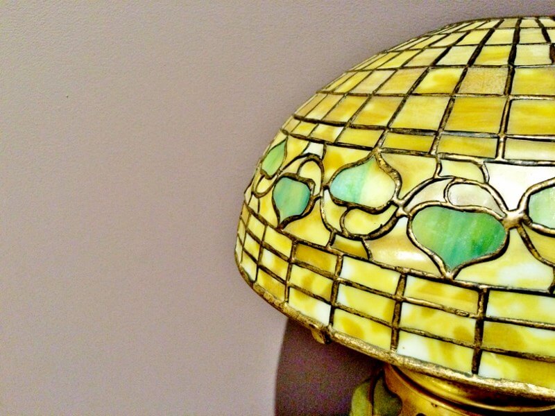 yellow tiffany-style lamp shade