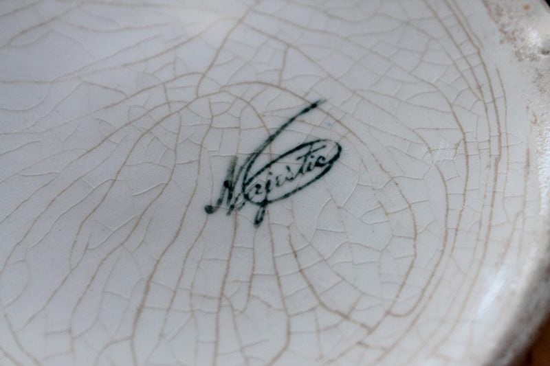 Majestic mark on antique ironstone pitcher