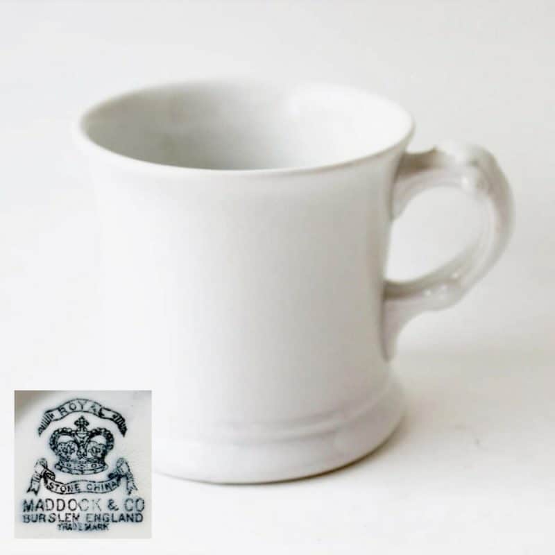 vintage Maddock & Co ironstone mug