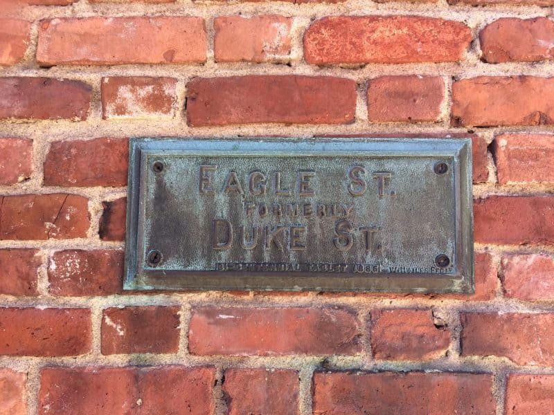 Brass Plaque on Brick Wall in Albany NY