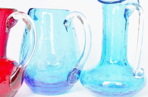 vintage crackle glass