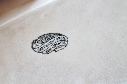 Cartwright Bros mark on antique ironstone