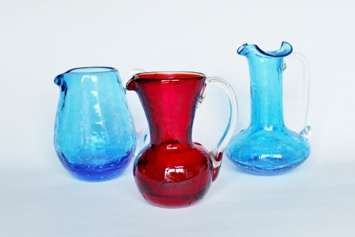 vintage crackle glass