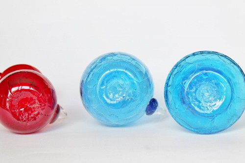 vintage crackle glass
