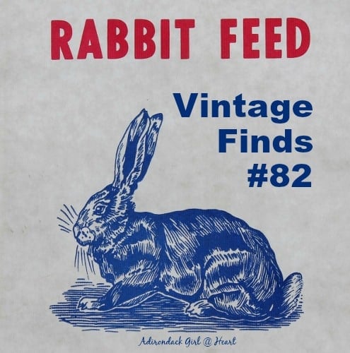 Vintage rabbit feed sack