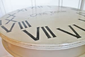 Giving a Side Table a Clock Face Makeover • Adirondack Girl @ Heart
