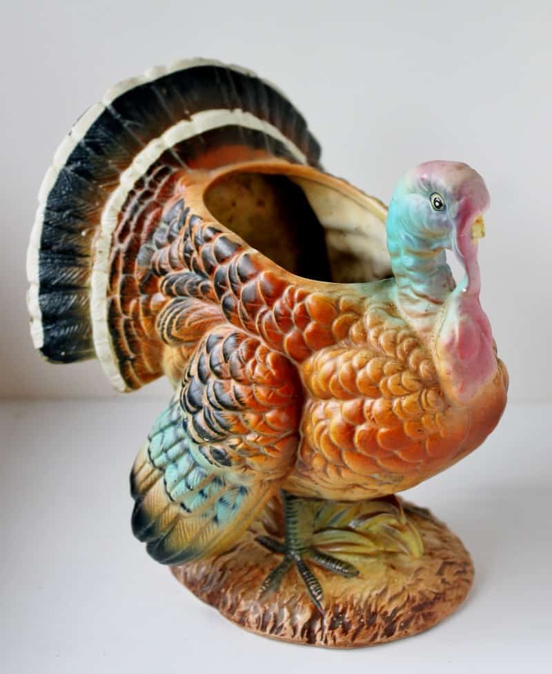 vintage napcoware turkey planter