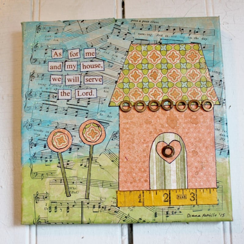 Mixed Media Art "As for me and my house..."