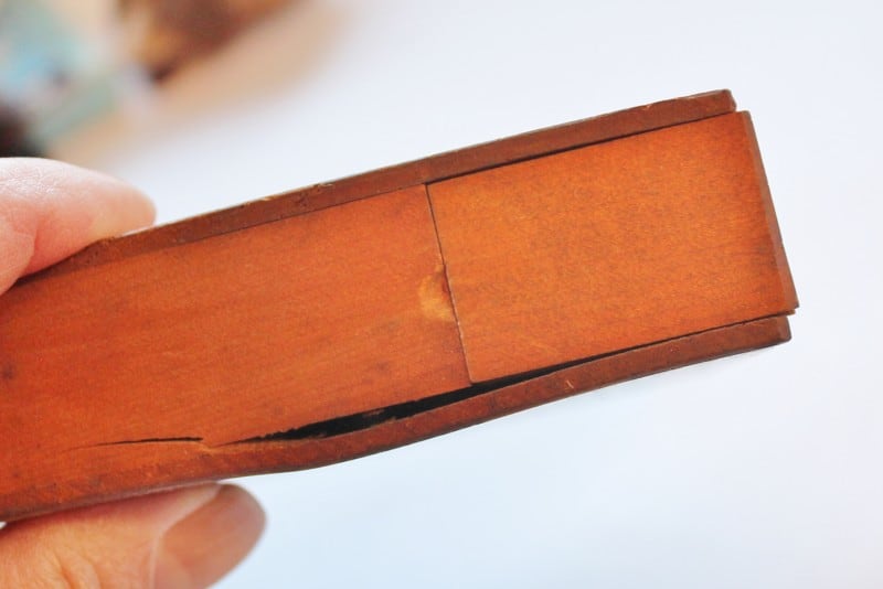 side of vintage peg game