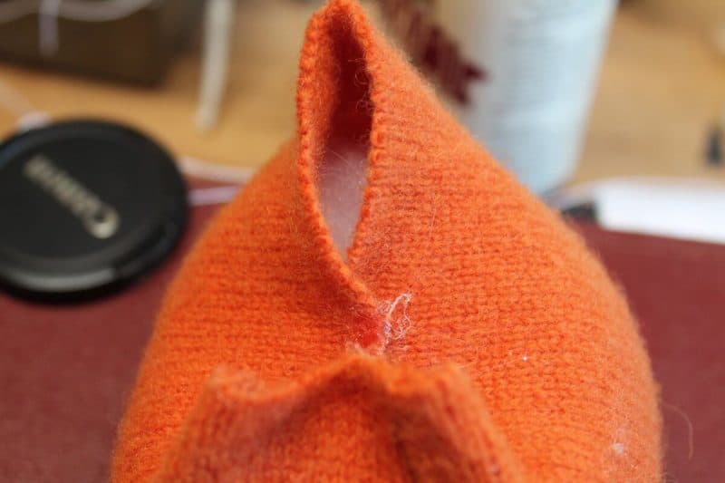 Closing the top of the pumpkin