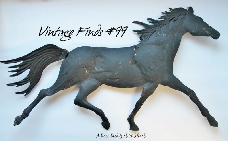 vintage metal horse