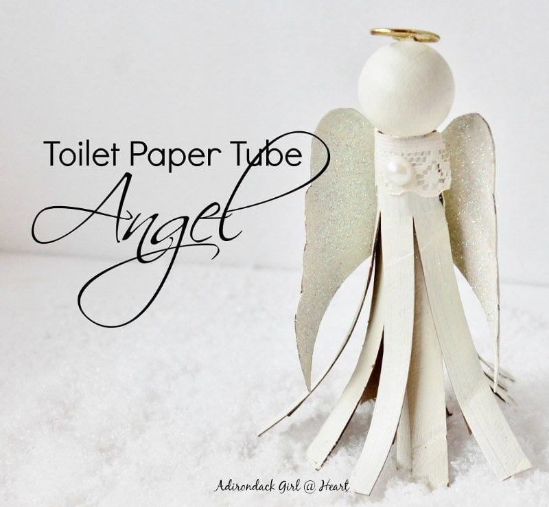 Toilet paper tube angel (2) Toilet paper tube angel ornament