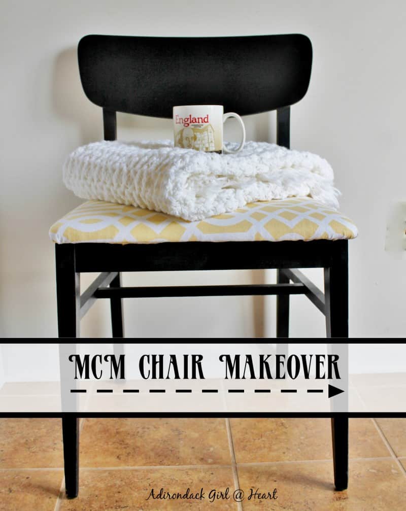 Vintage MCM Chair Makeover at Adirondack Girl @ Heart (3) cover