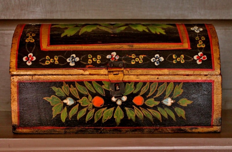 Painted document box