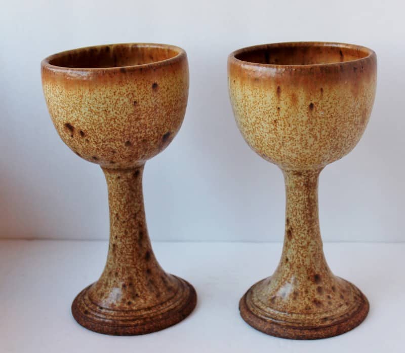 Vintage Pottery Goblets