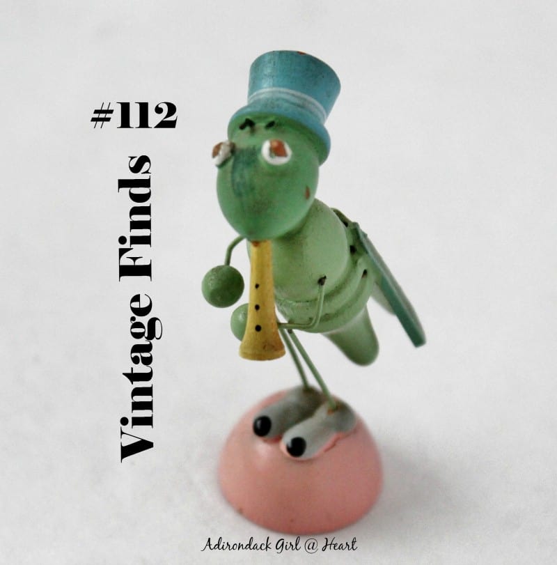 Vintage Wooden Cricket Christmas Ornament