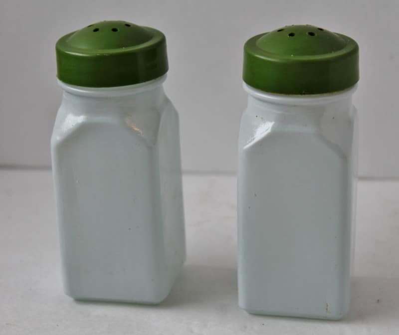 Vintage Glass Salt & Pepper Shakers