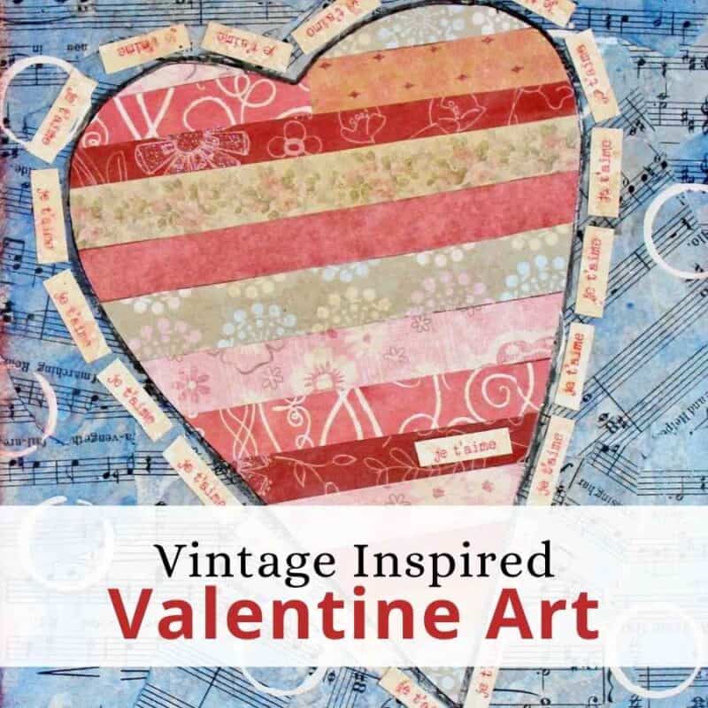_Vintage Inspired Valentine Art adirondackgirlatheart.com Vintage Inspired altered art Valentine art