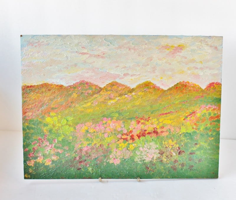 vintage impressionistic landscape painting