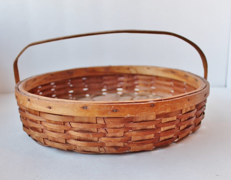 vintage oak splint pie carrier (2)