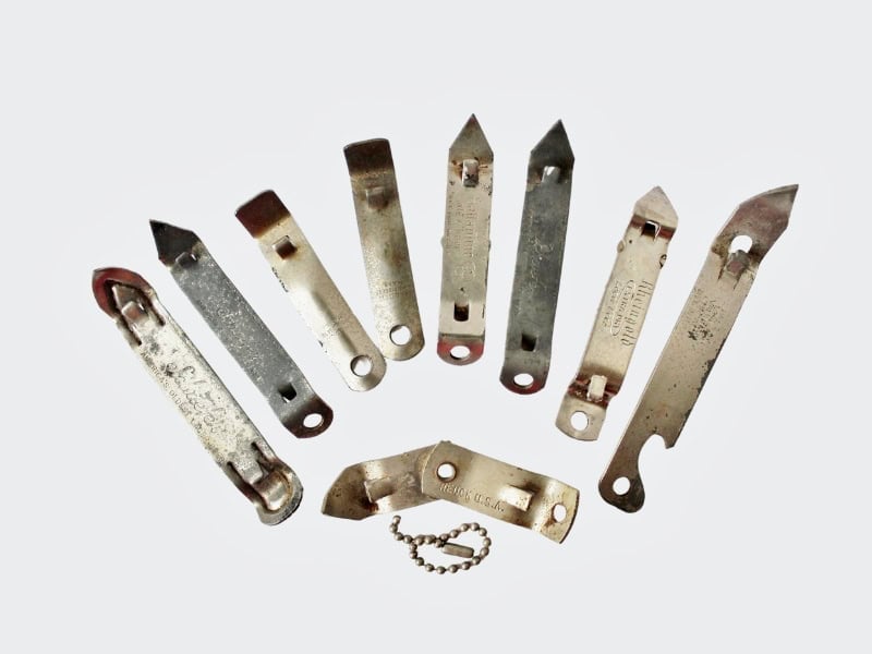 set of vintage can openers fanned out, lookig nice and clean