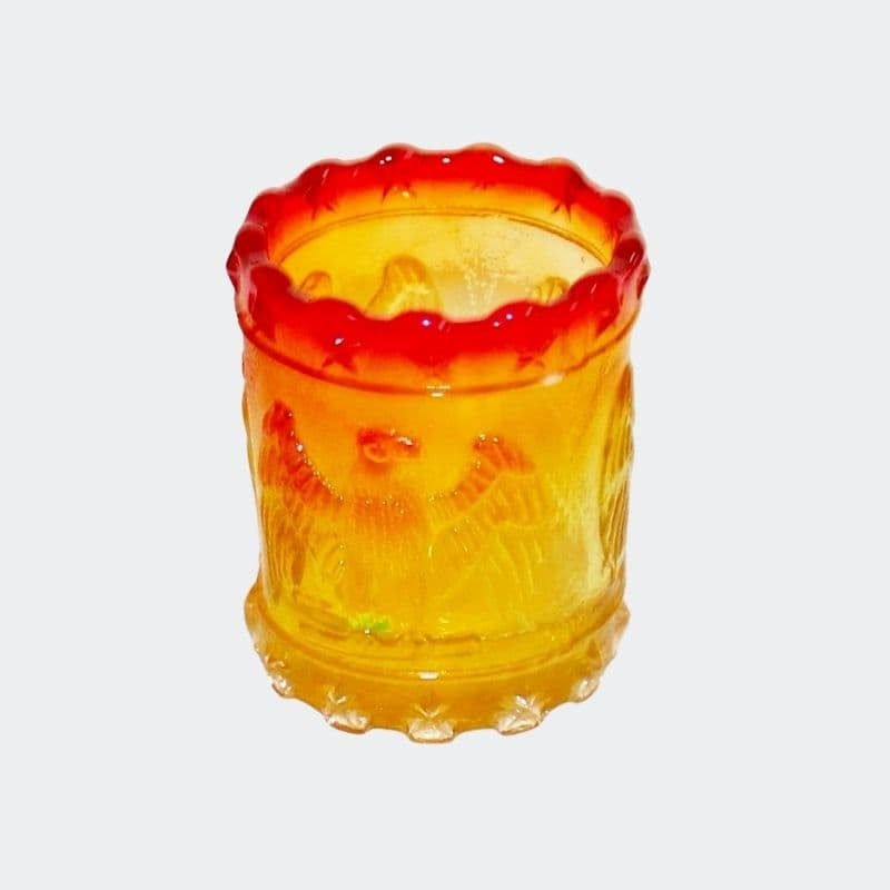 Kanawah amberina bicentennial toothpick holder