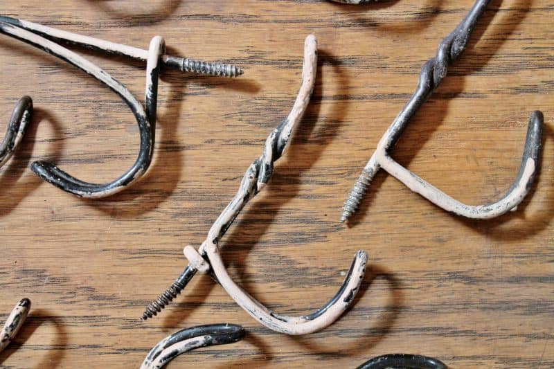 Vintage Wire Hooks closeup