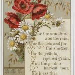 Floral print with Scriptural poem