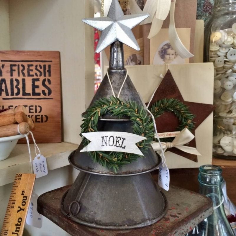 vintage funnel christmas tree