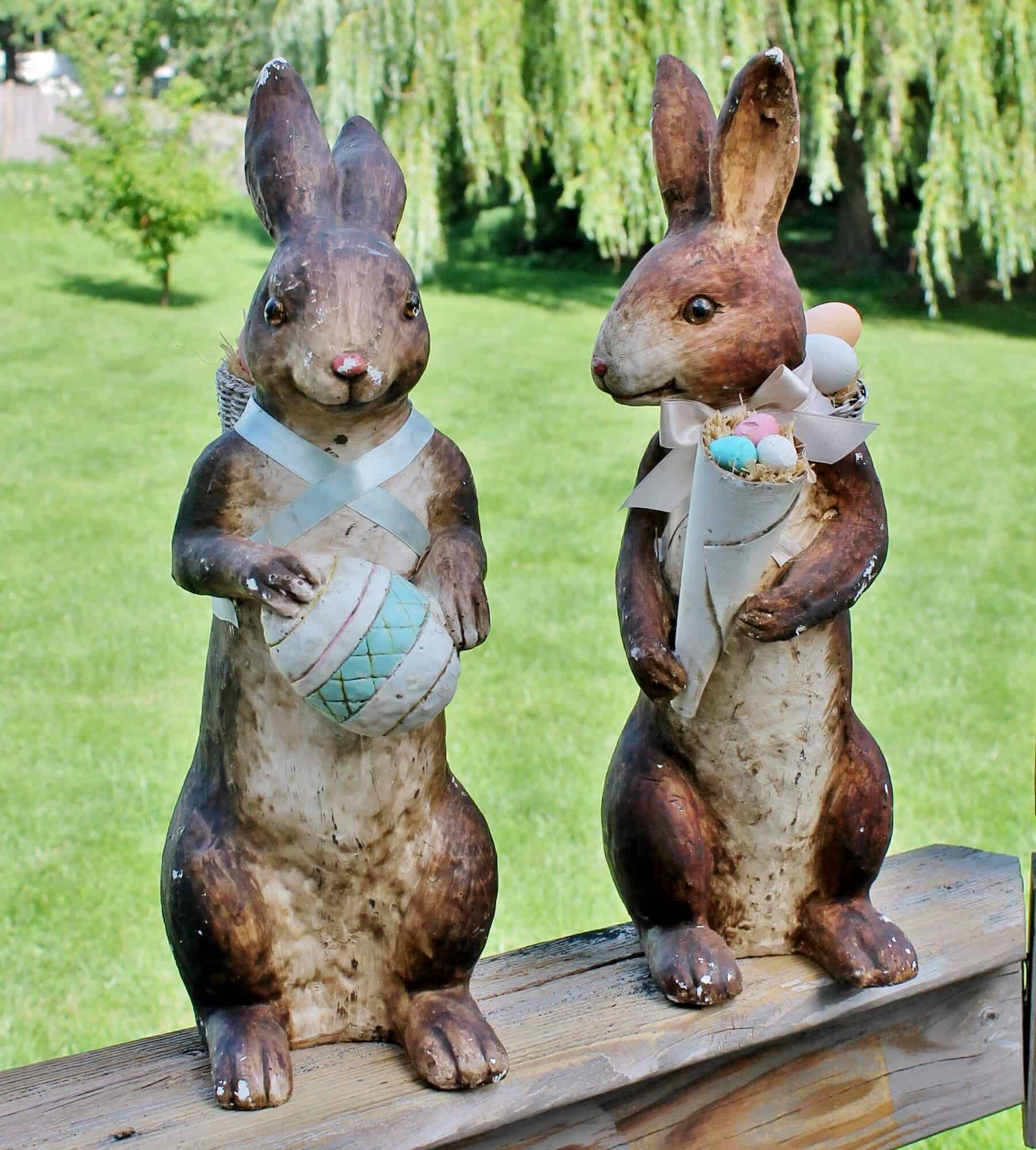 Vintage style Easter rabbits