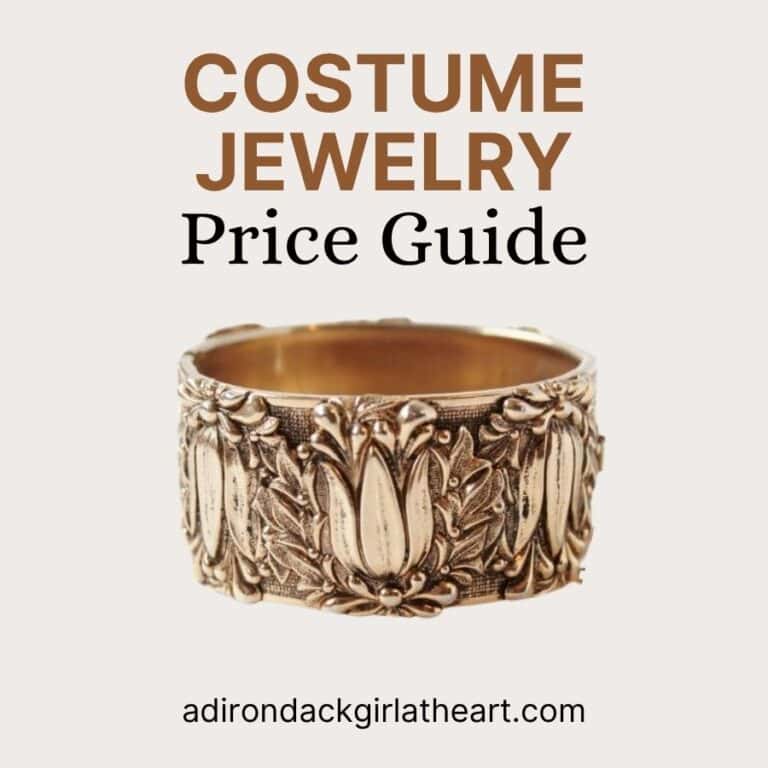 beautiful gold cuff bracelet w/text: Costume Jewelry Price Guide