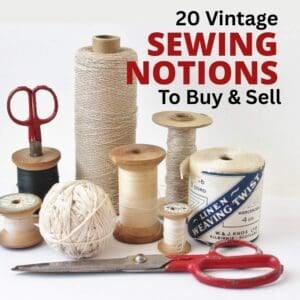 collection of thread, string and scissors: 20 Vintage sewing notions to buy and sell