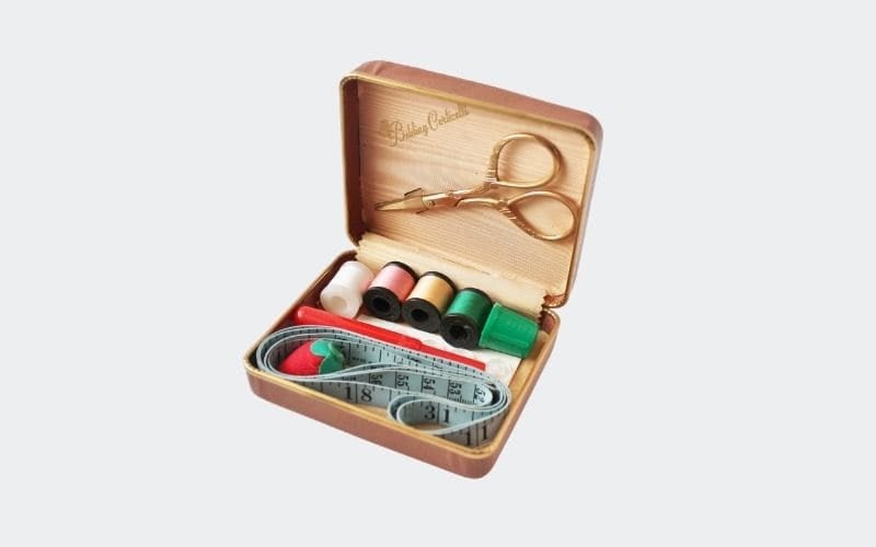 small sewing kit in box