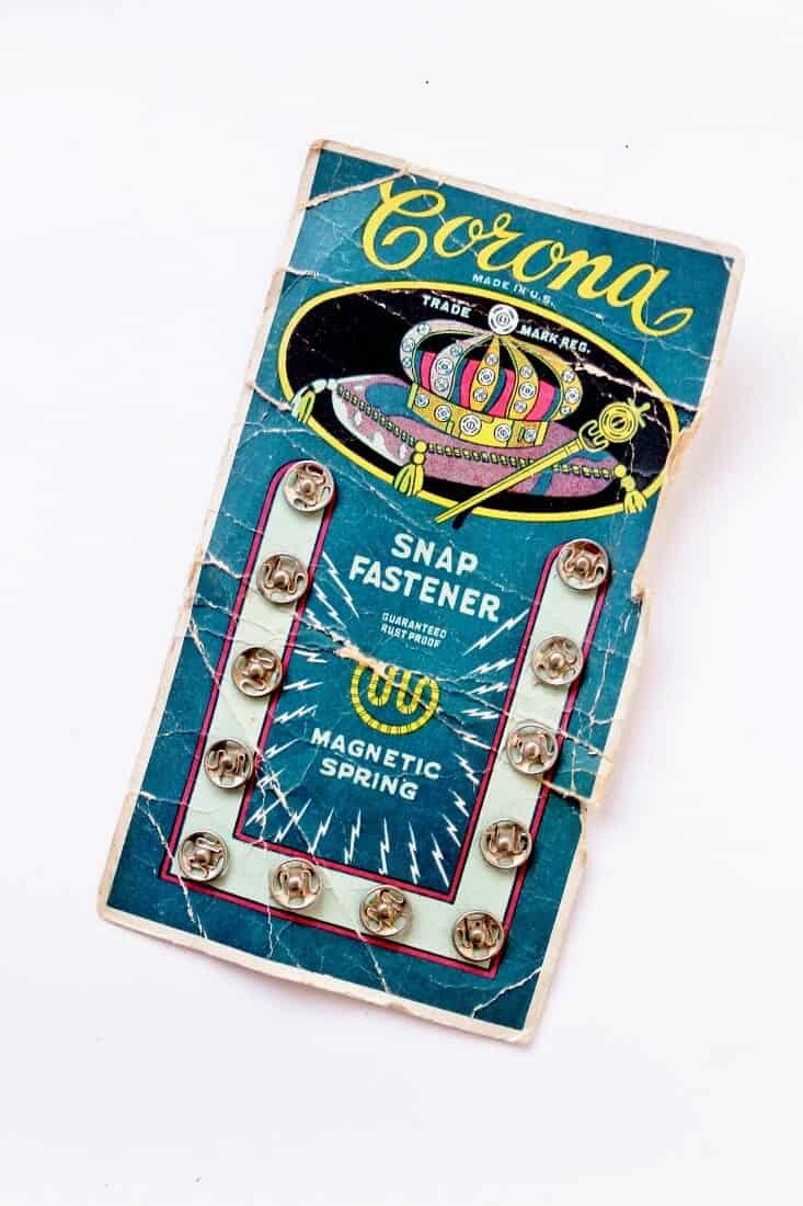 Vintage snap fasteners