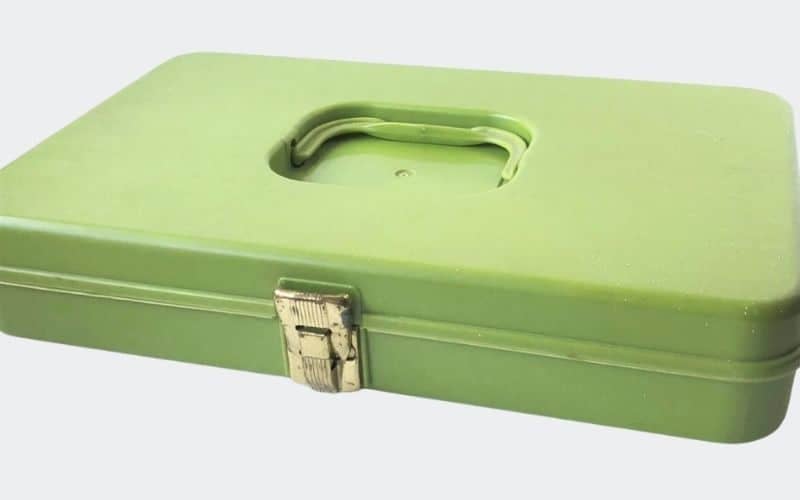 lime green sewing box