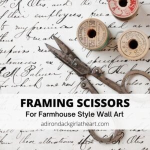 Framing Scissors for Farmhouse Style Wall Art
