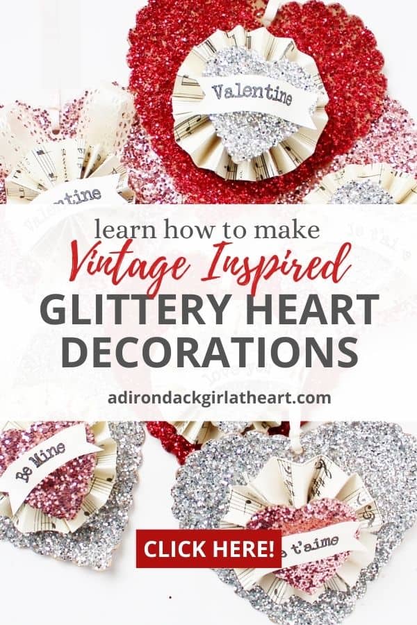VALENTINE'S DAY: Learn how to make vintage-inspired glittery heart decorations