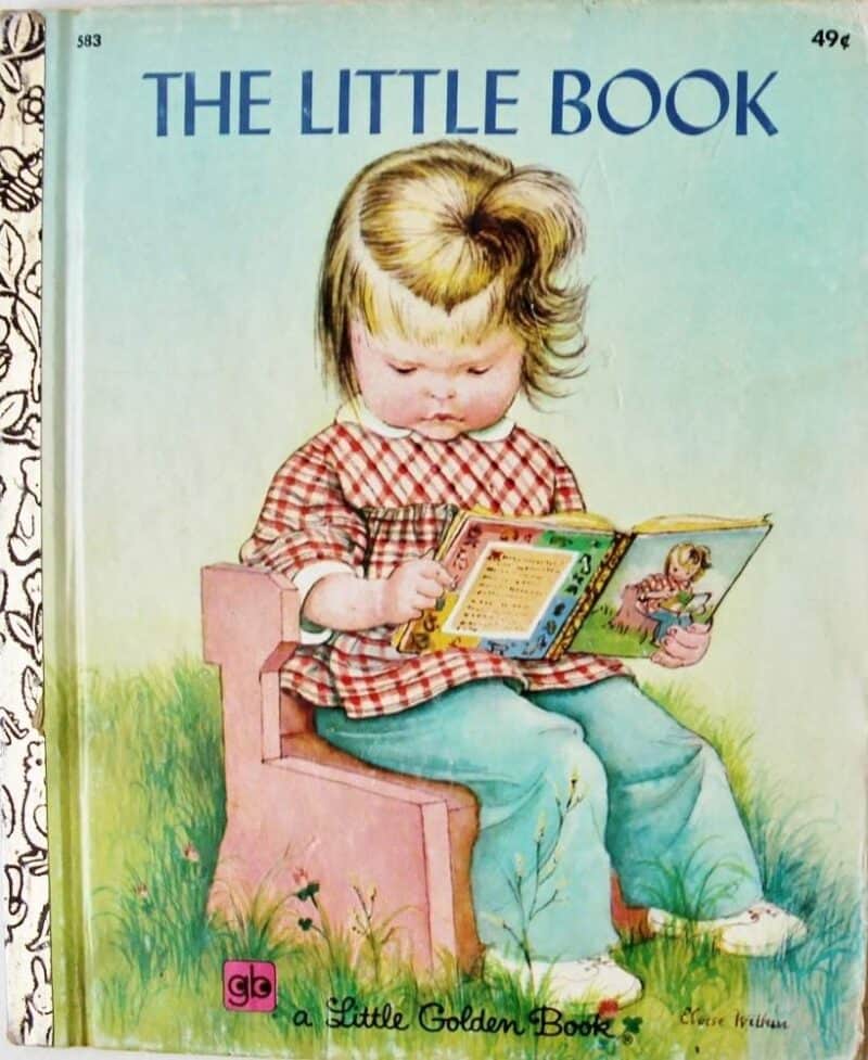 The Little Book a little golden book Little girl sitting reading a book (Eloise Wilken Illustrator)
