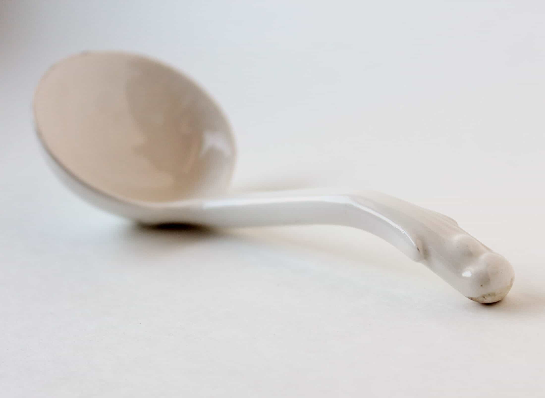 antique ironstone ladle