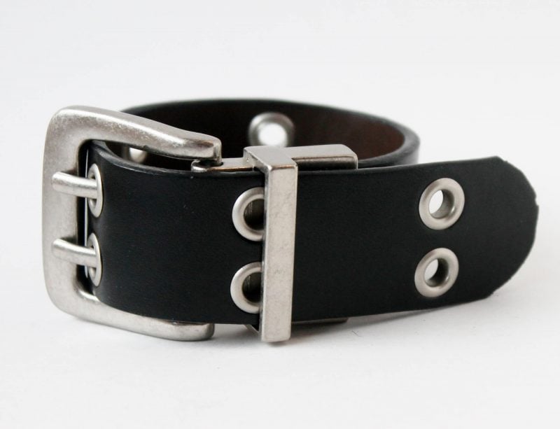 thrifted belt bracelet
