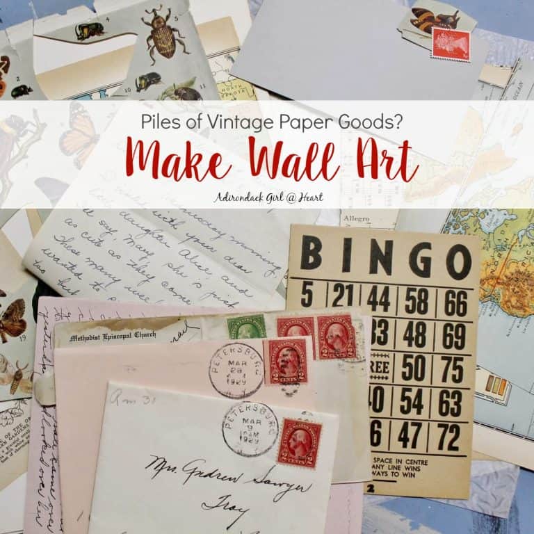 Piles of Vintage Paper Goods? Make Wall Art