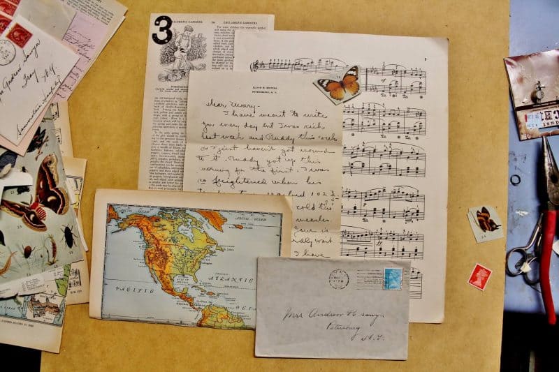 vintage art assemblage