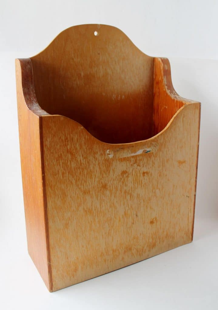 vintage wooden candle box