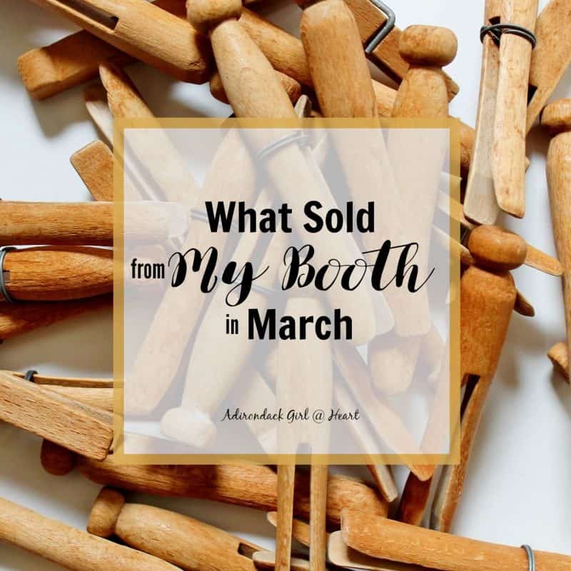 what sold from my booth in March